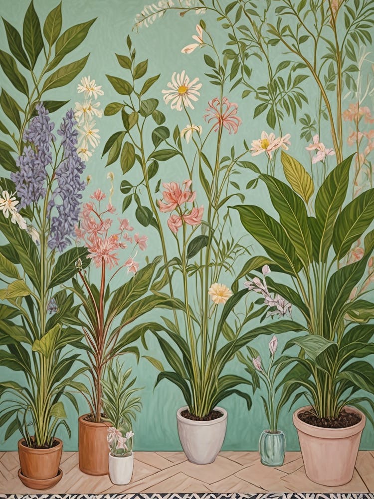 Plantes En Pot En Couleurs Pastel