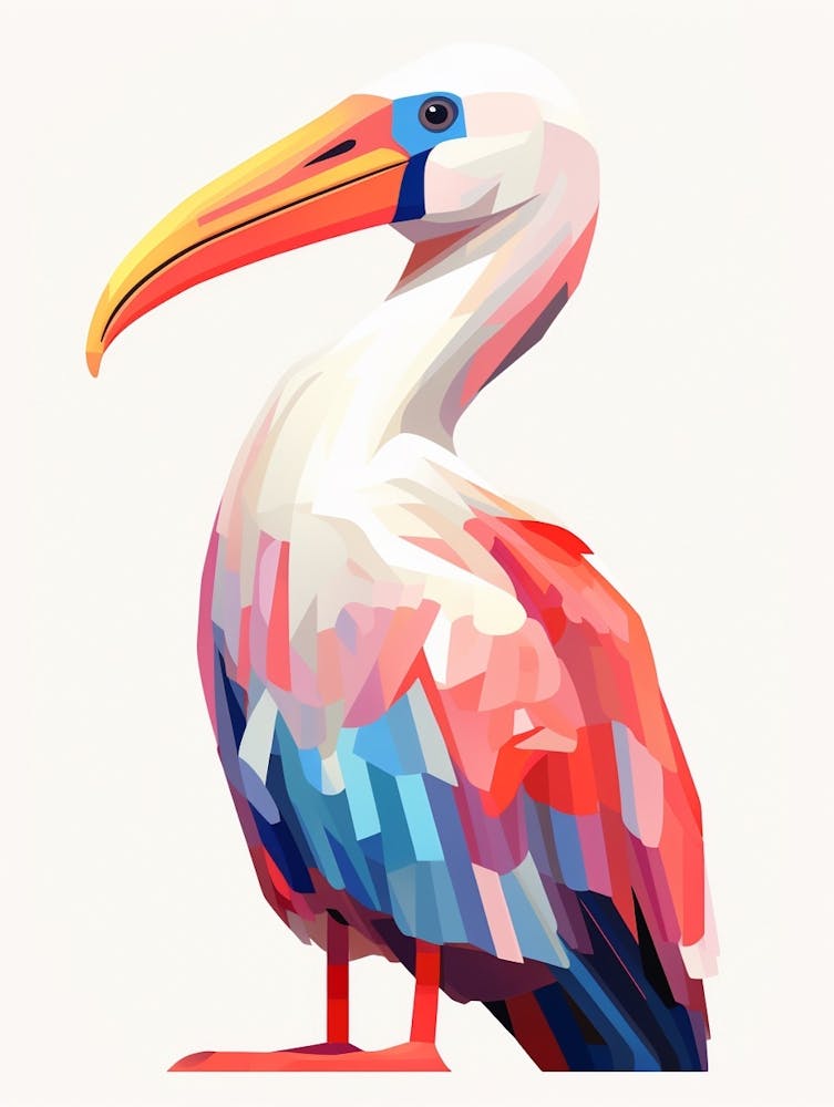 Albatros - Oiseau géométrique coloré 1