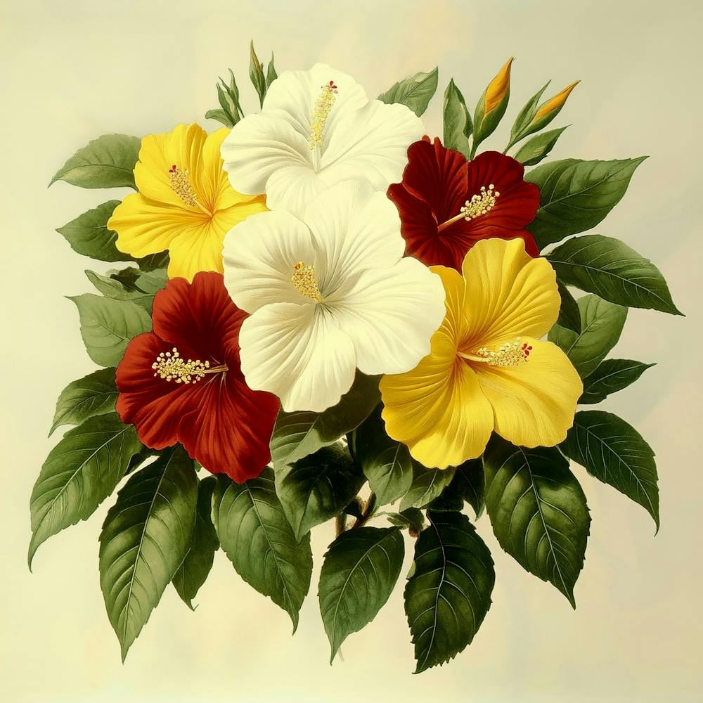 Hibiscus Bouquet Art