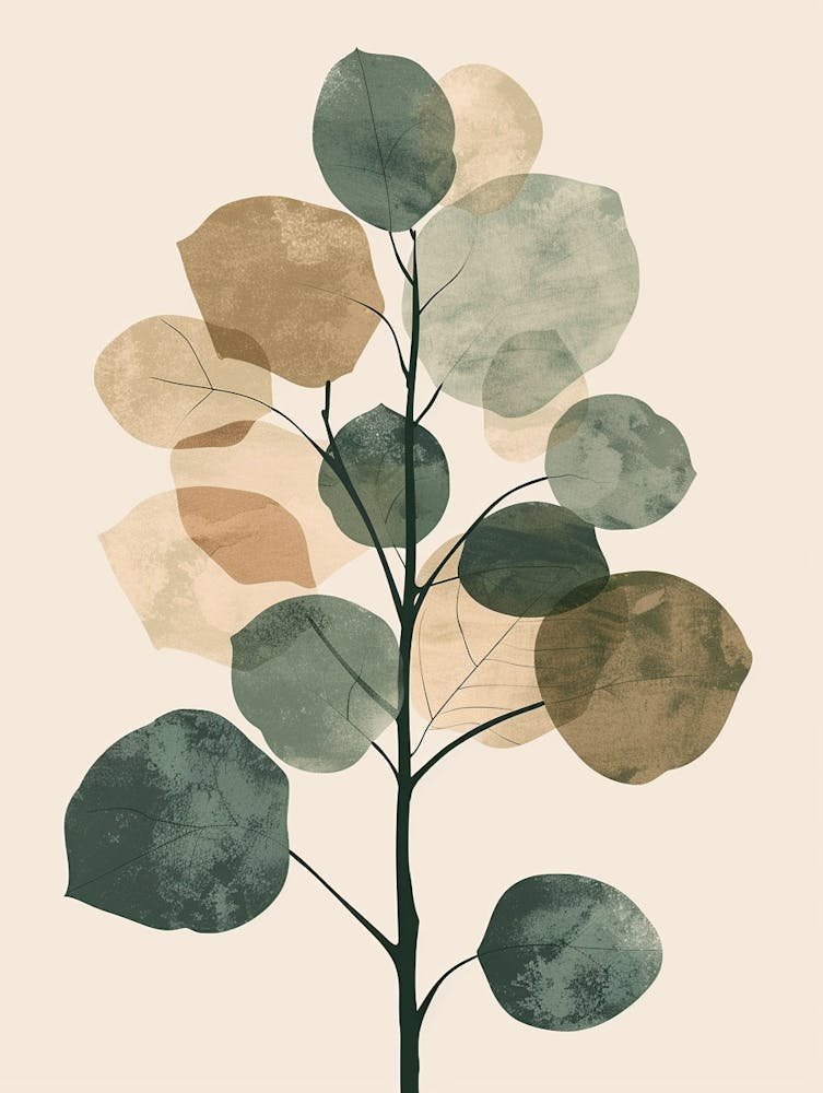 Linden Tree Minimal Japandi Illustration 3