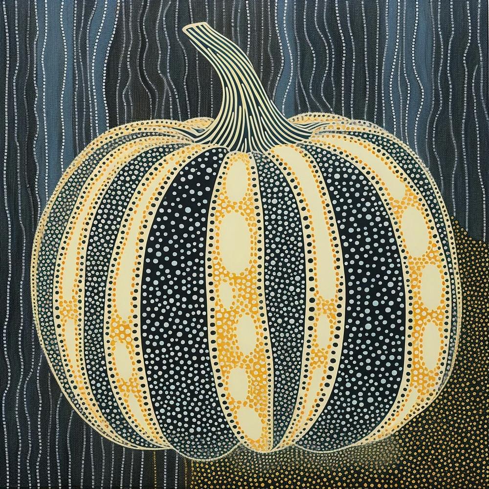 Yayoi Kusama Inspired Pumpkin Blue 1