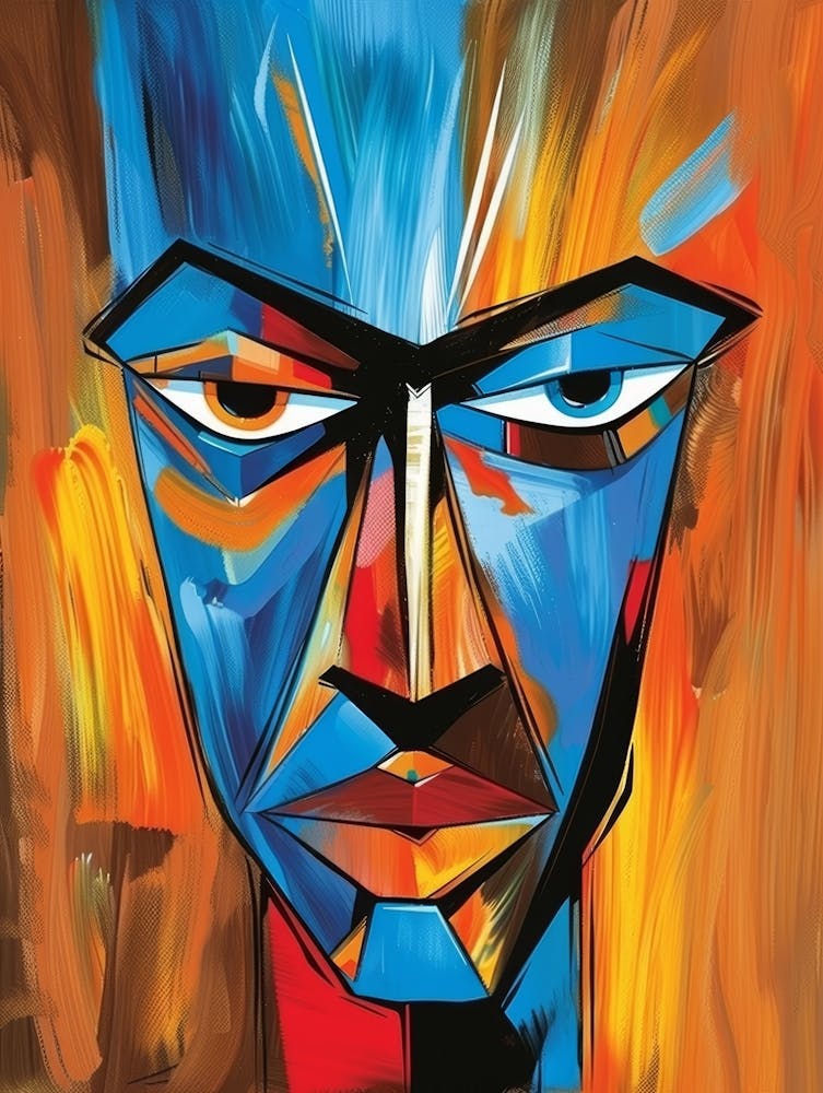 Abstract Portrait Of African Man