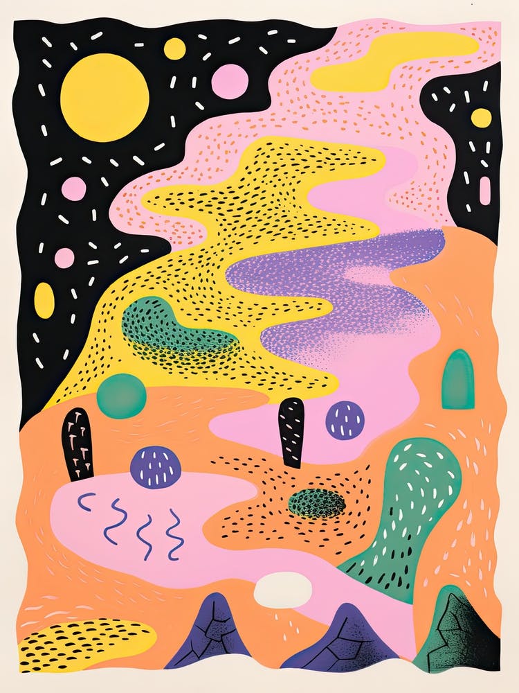 Abstract Landscape Risograph Style 2