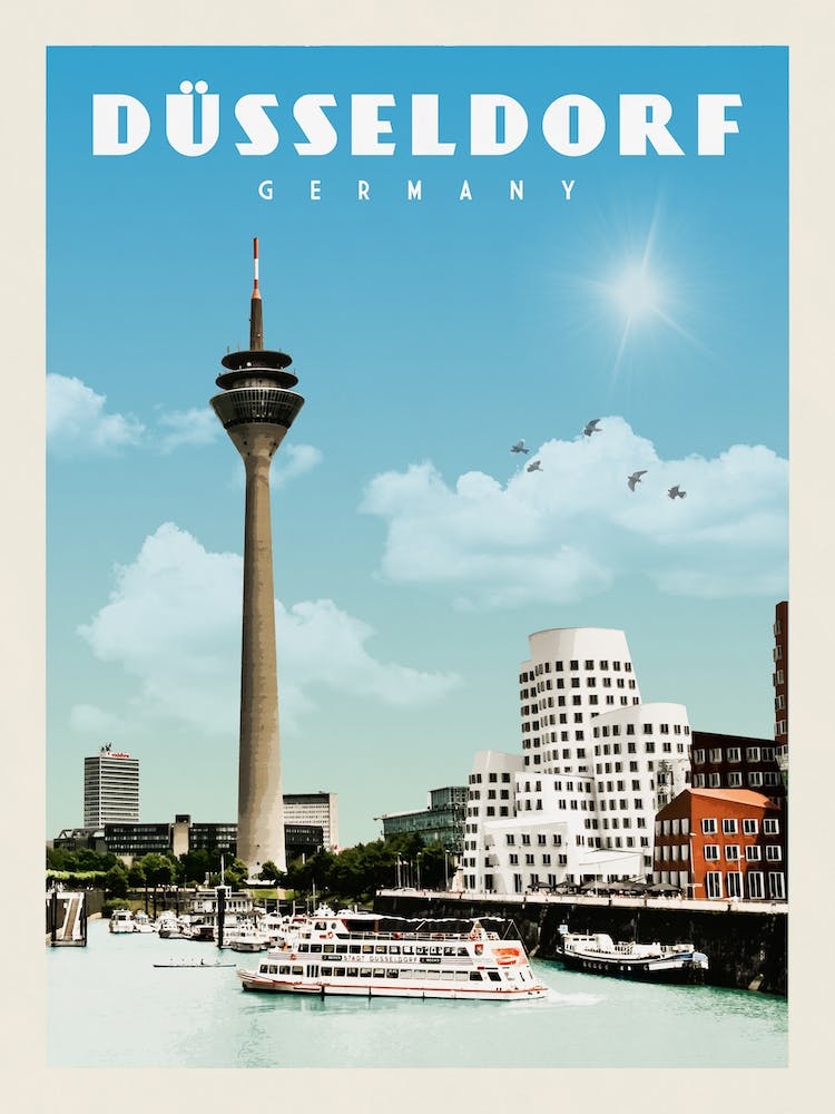 Düsseldorf Deutschland Reiseposter