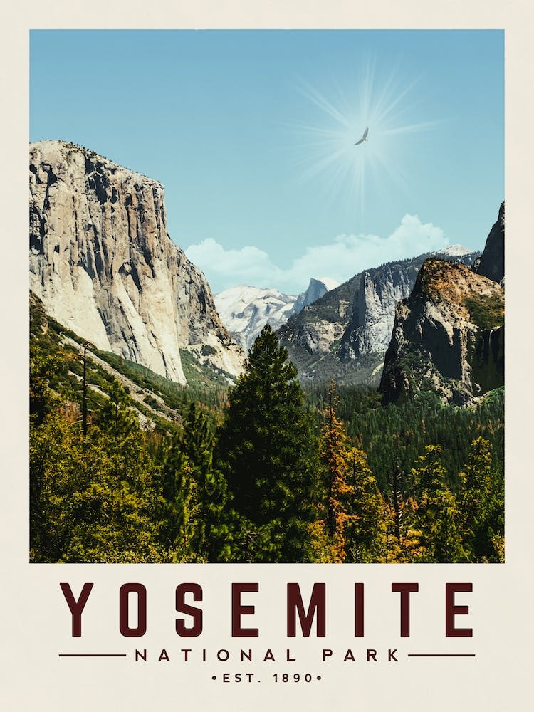 Yosemite El Capitan Minimalist Travel Poster