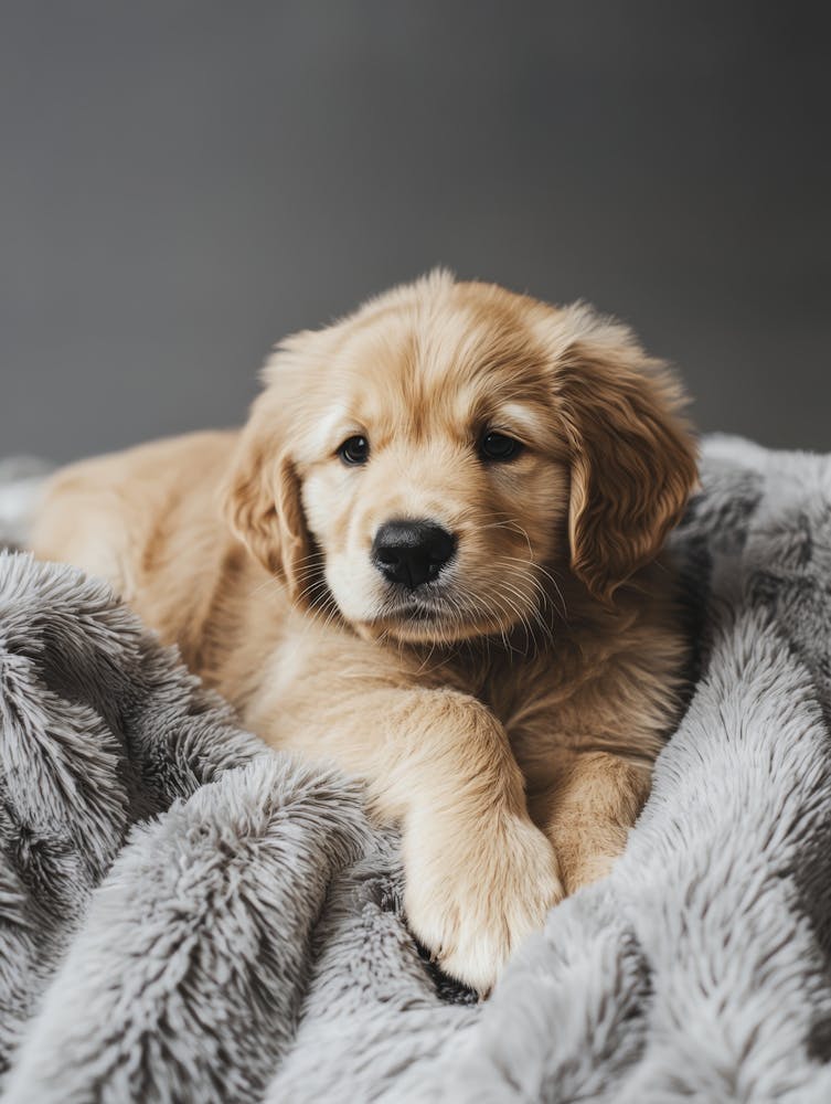 Golden Retriever Puppy.Generated AI.