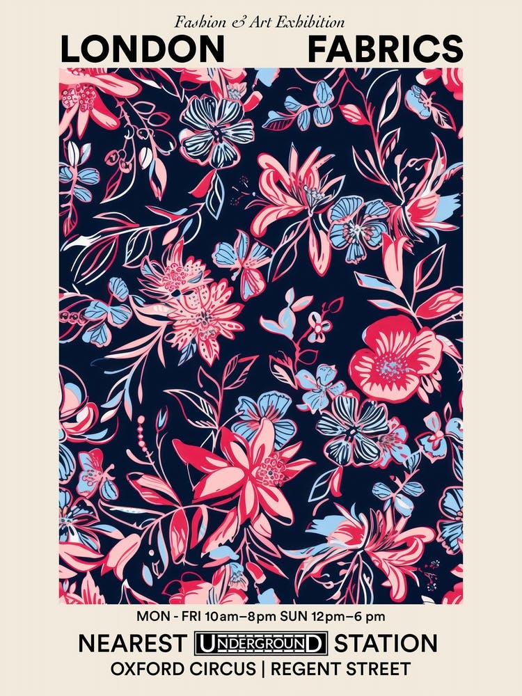 Poster Flower Parade London Fabrics Floral Pattern 2