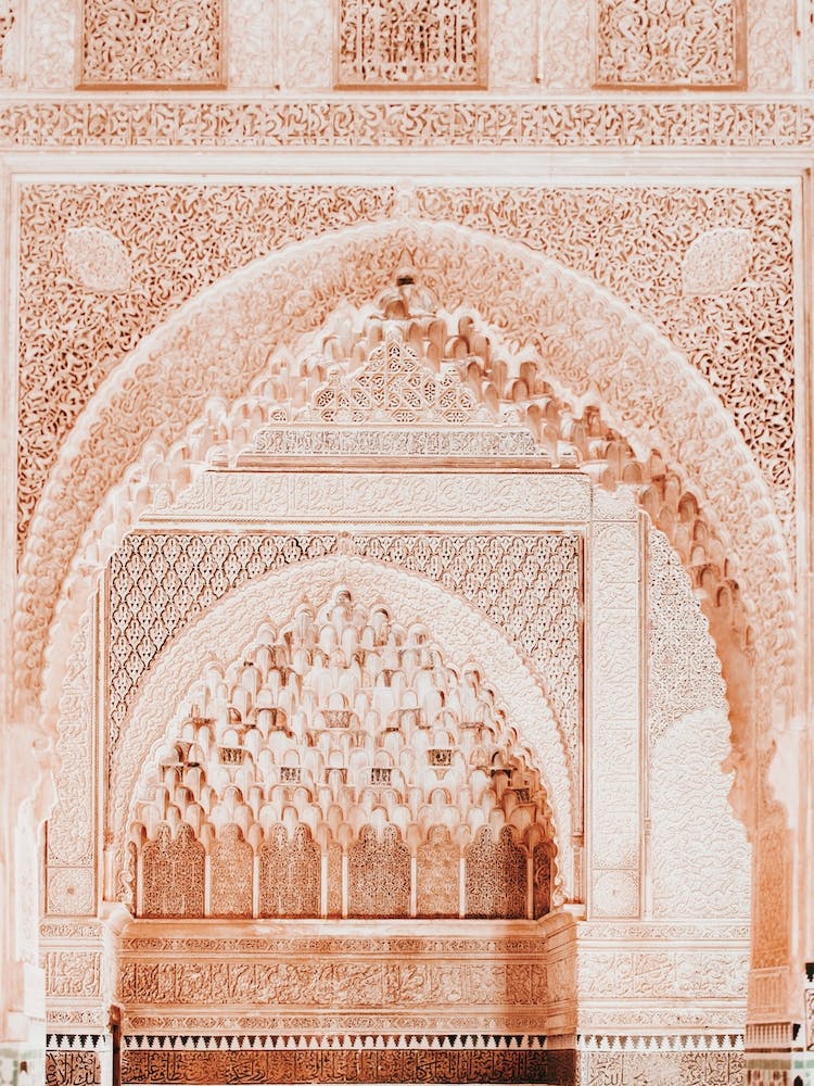 Intricate Pink Building
