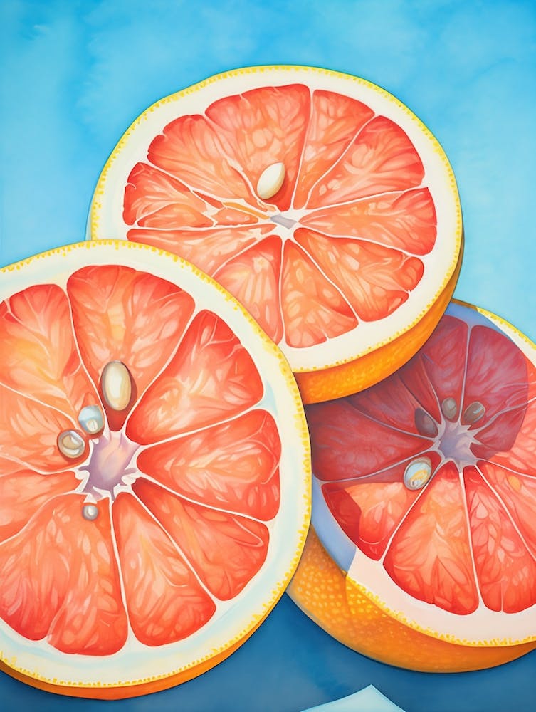 Grapefruits, watercolor