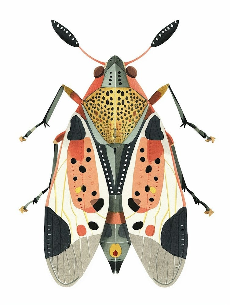 Colourful Insect Illustration Leafhopper 8