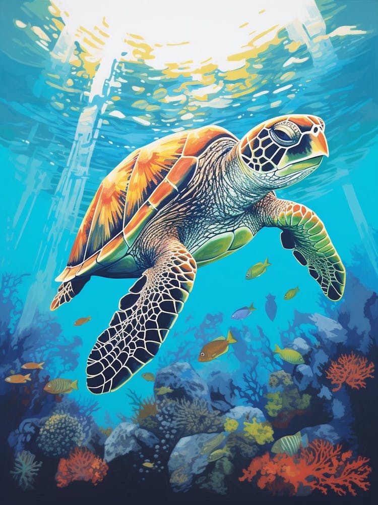 Sea Turtle Exploring The Ocean 4