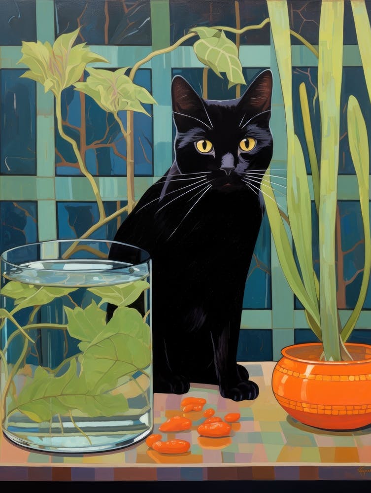 Cat In A Glass