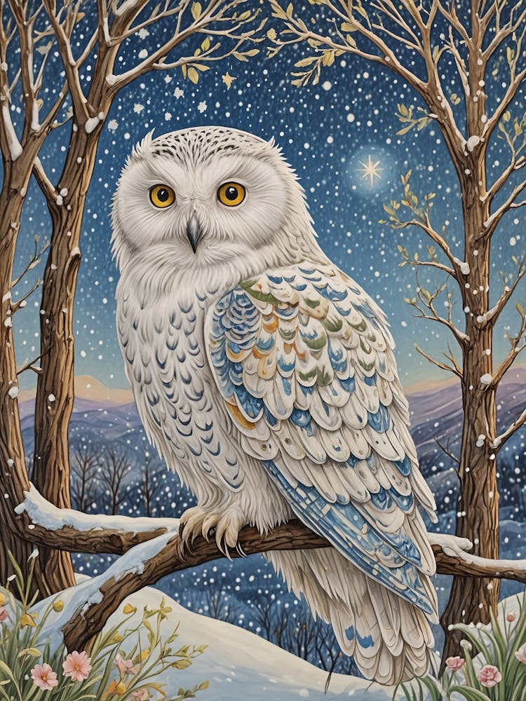 Weise Schneeeule