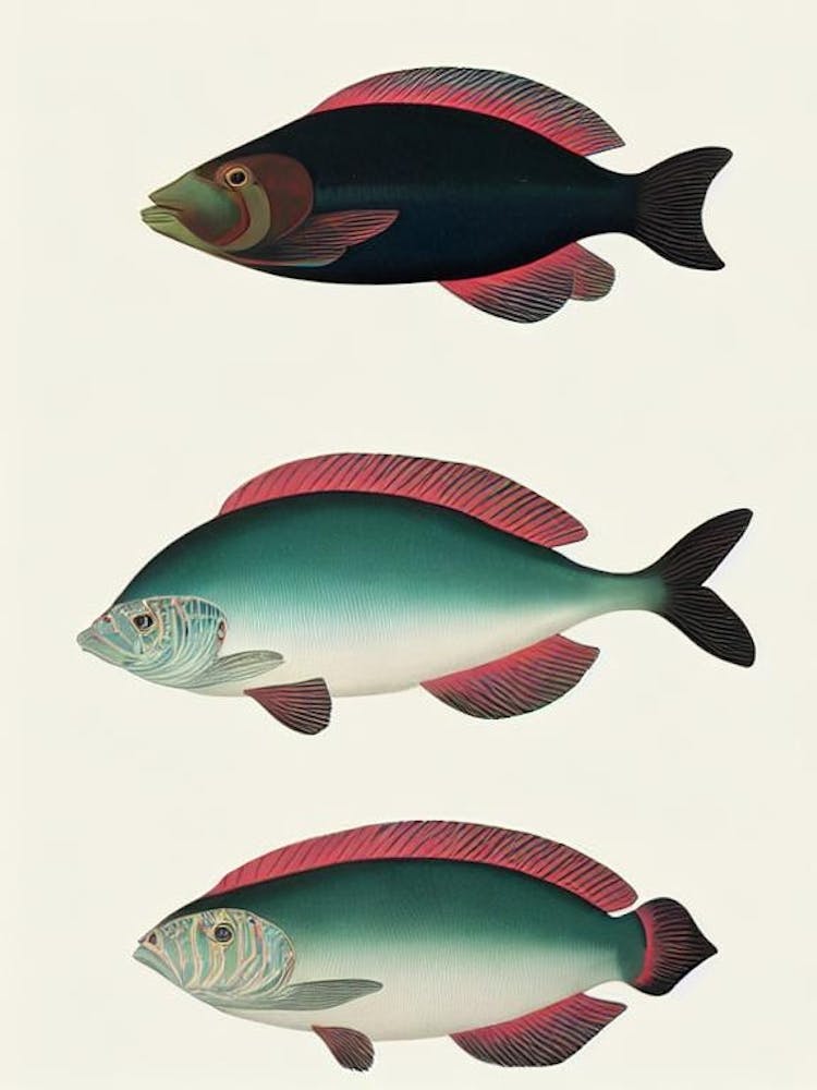 Sea Sheep Vintage Poster