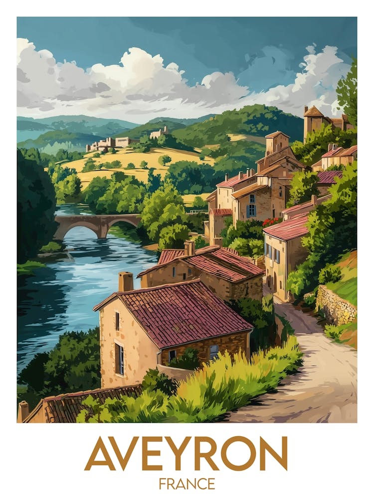 Affiche de voyage Aveyron 1
