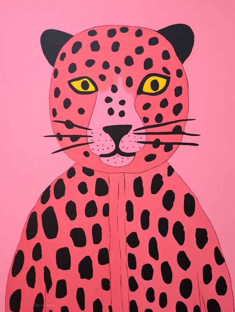 Pink Polka Dot Leopard