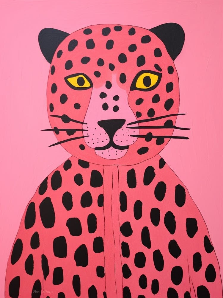 Pink Polka Dot Leopard