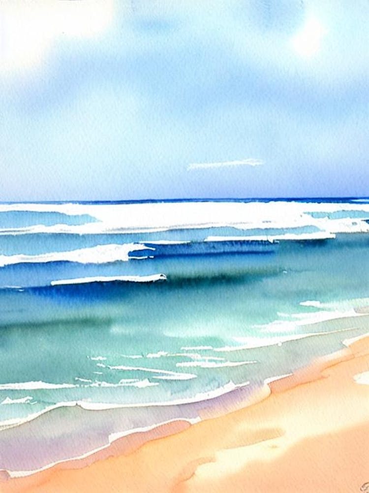 Meelup Beach, Australia Watercolour