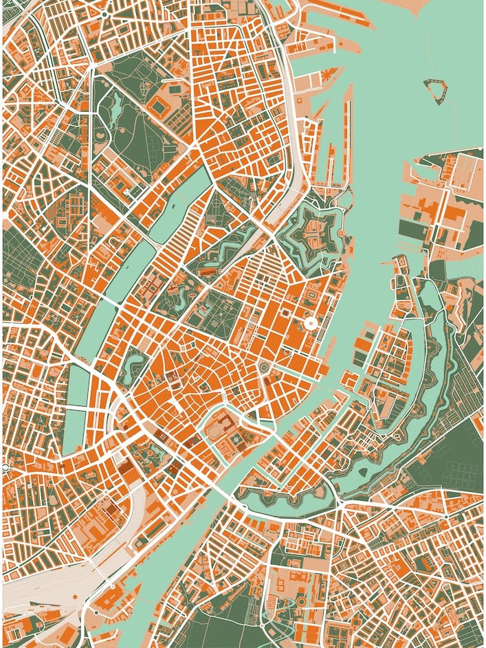Copenhague Orange Map