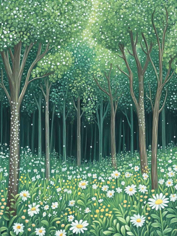 Daisies In The Forest 4