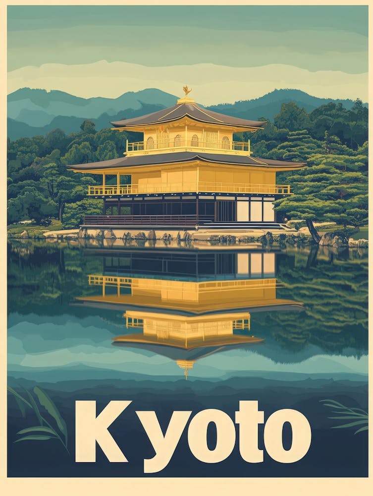 Aihrgdesign A Classic 1960s Travel Poster For Kyoto 1