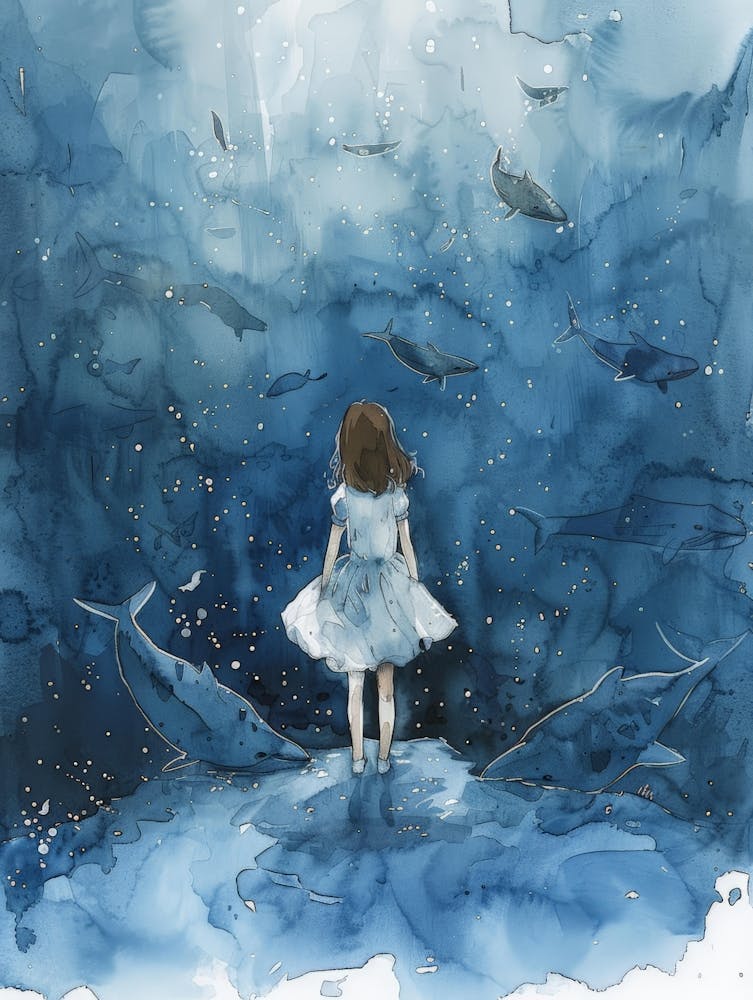 Little Girl In The Ocean