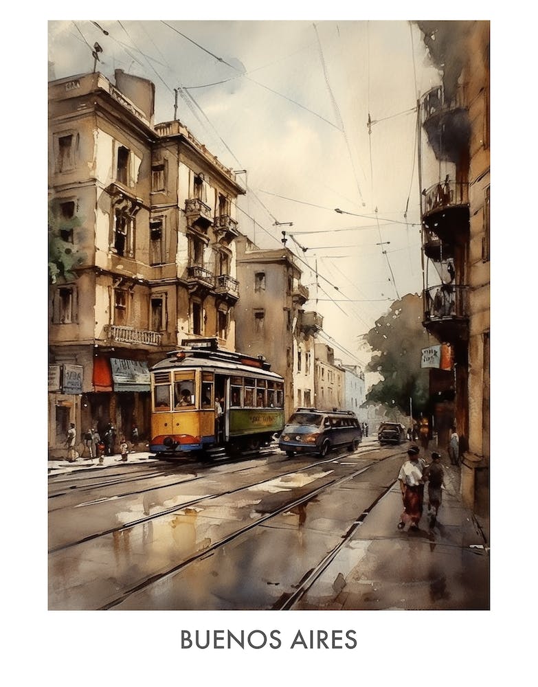 Buenos Aires 2 Argentina Travel Poster