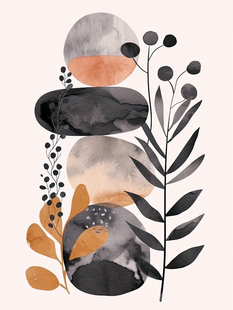 Rocks And Leaves 1