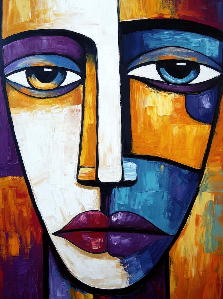 Peinture Abstraite de Visage