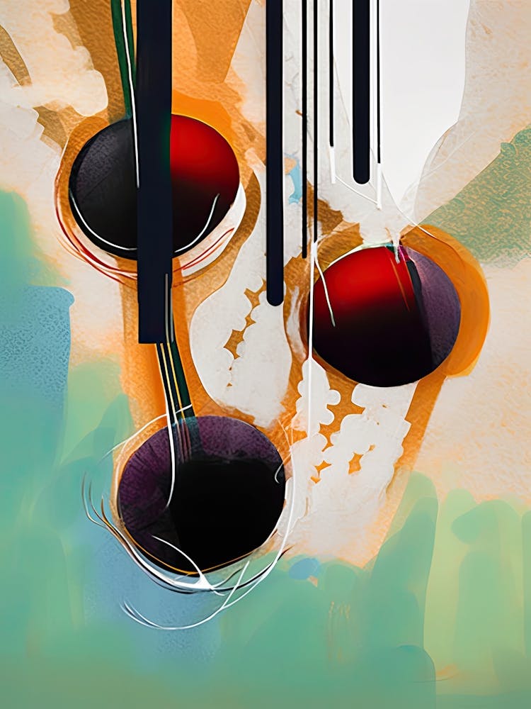 Cerises Peinture Abstraite 3