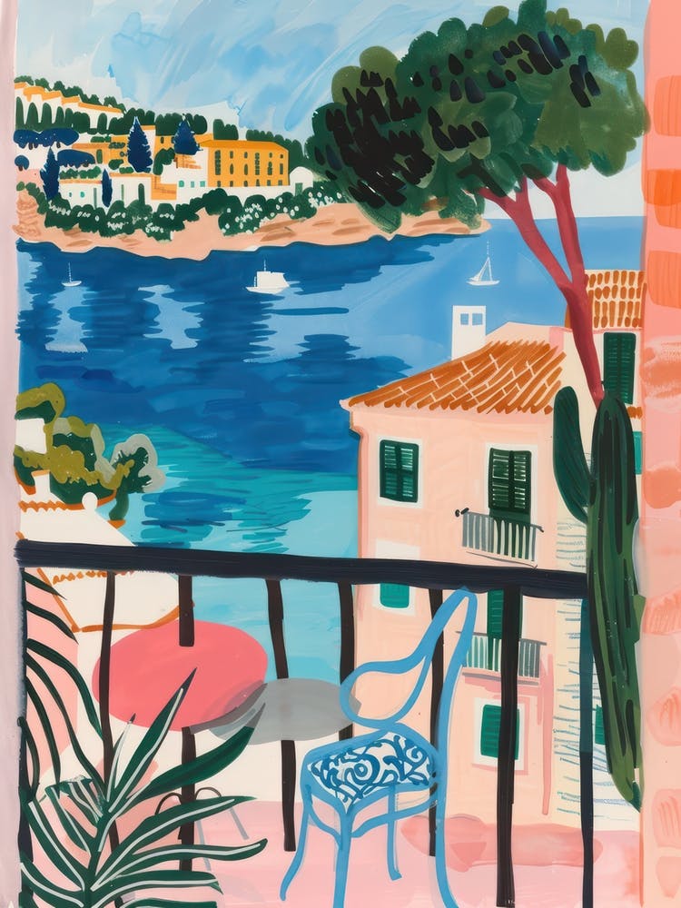 Travel Poster Happy Places Mallorca 1
