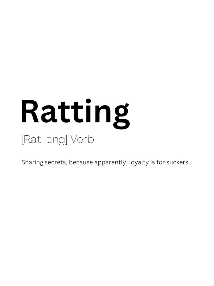 Ratting Definition Meaning Art Print by Kaigozen – Fy!