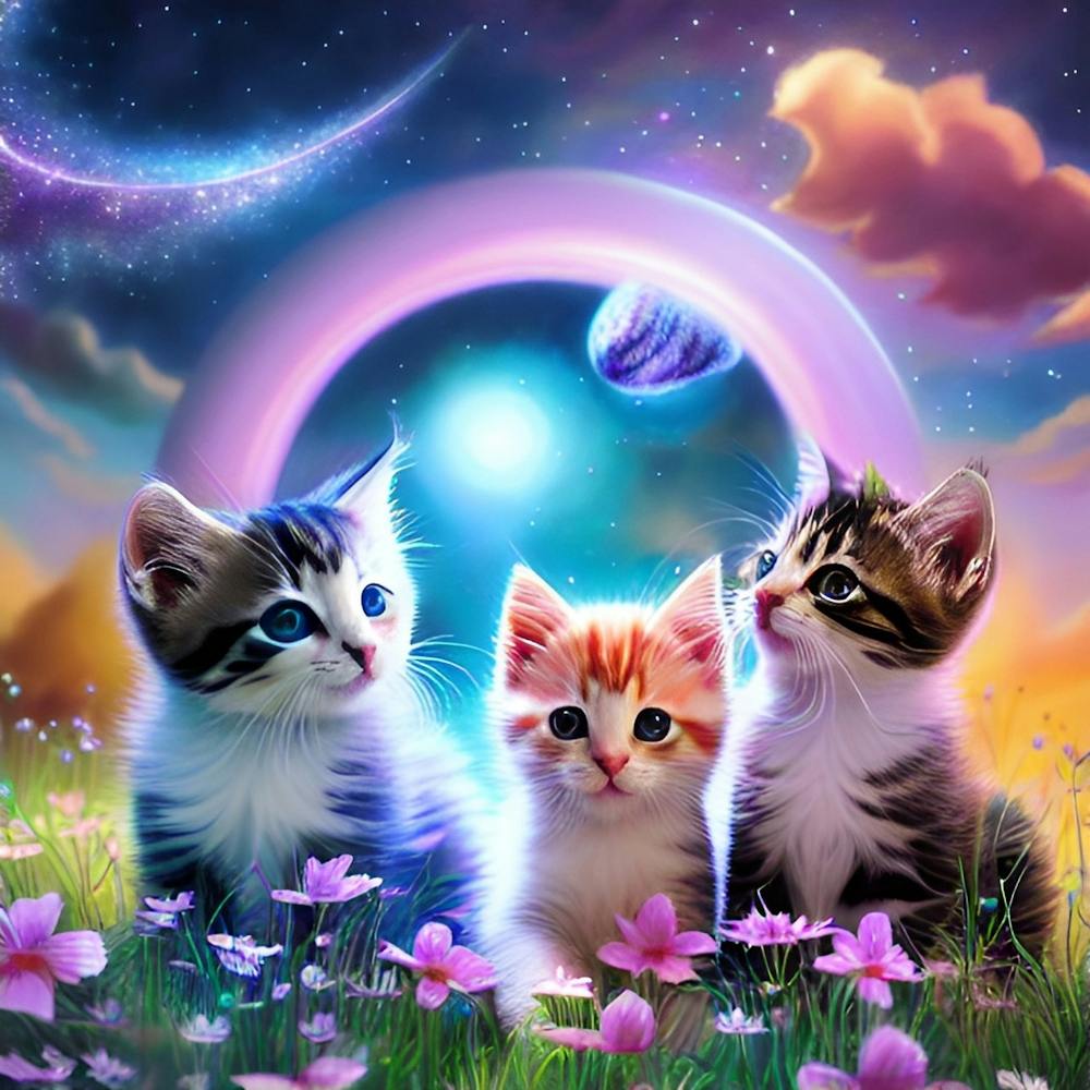 Kittens On The Moon