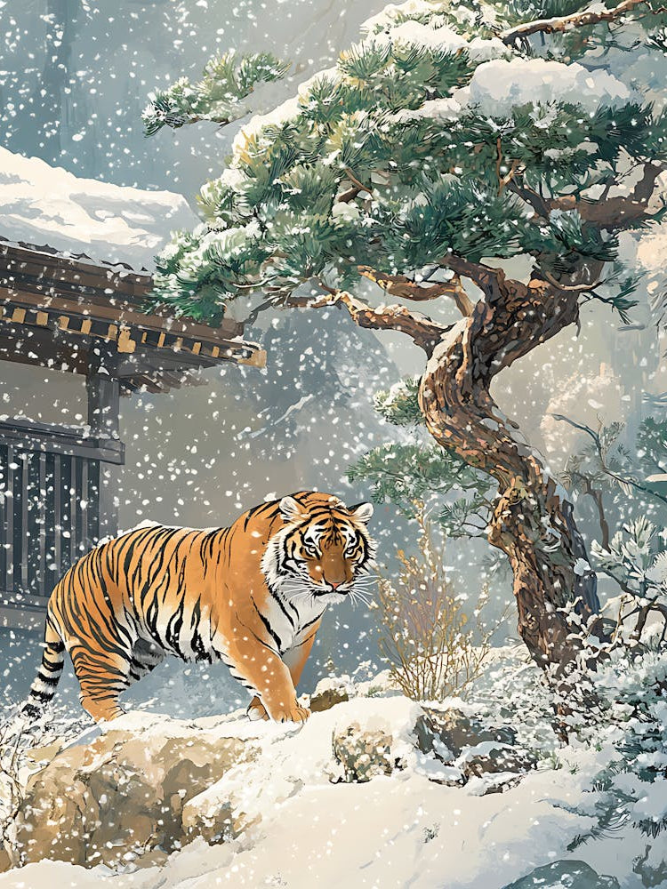 Stunning Tiger In The Snow
