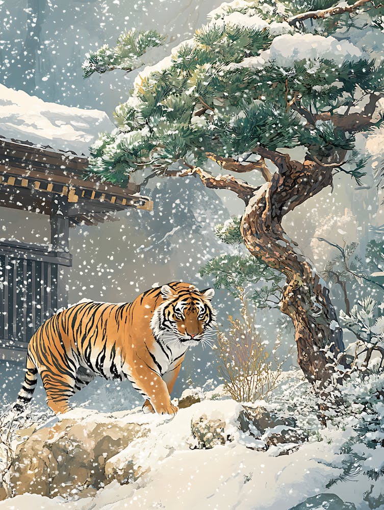 Stunning Tiger In The Snow
