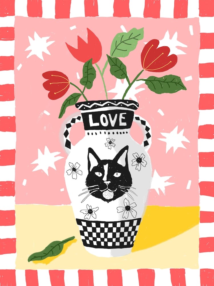 Cat Vase Still Life