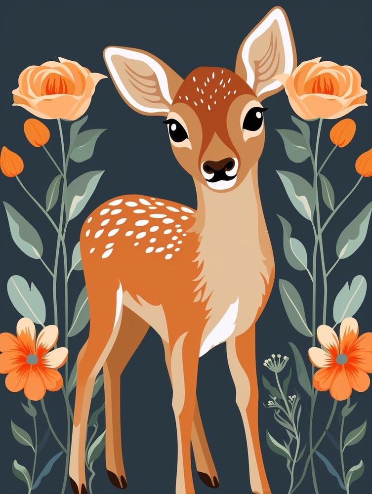 Baby Animal Illustration  Deer 3