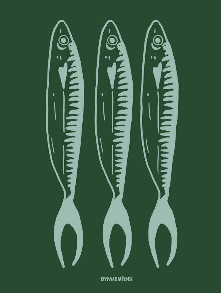 Green sardines