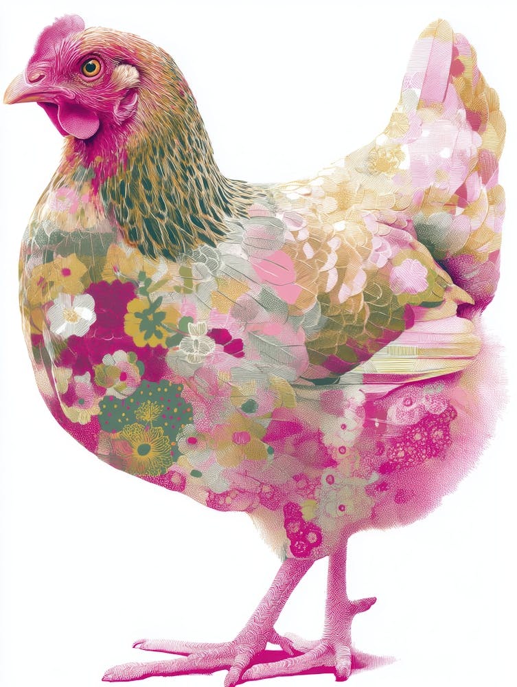 Pink Chicken Canvas Print