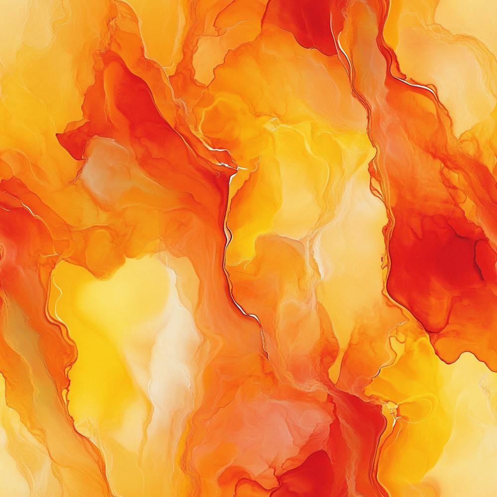 Flowing Orange Fall Alcohol Ink 12