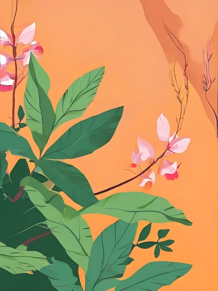 Pink Flowers In The Desert