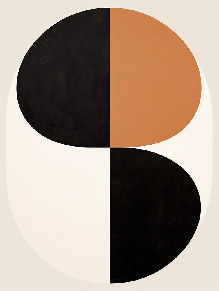 Bauhaus Circles: Abstract Beige Symphony