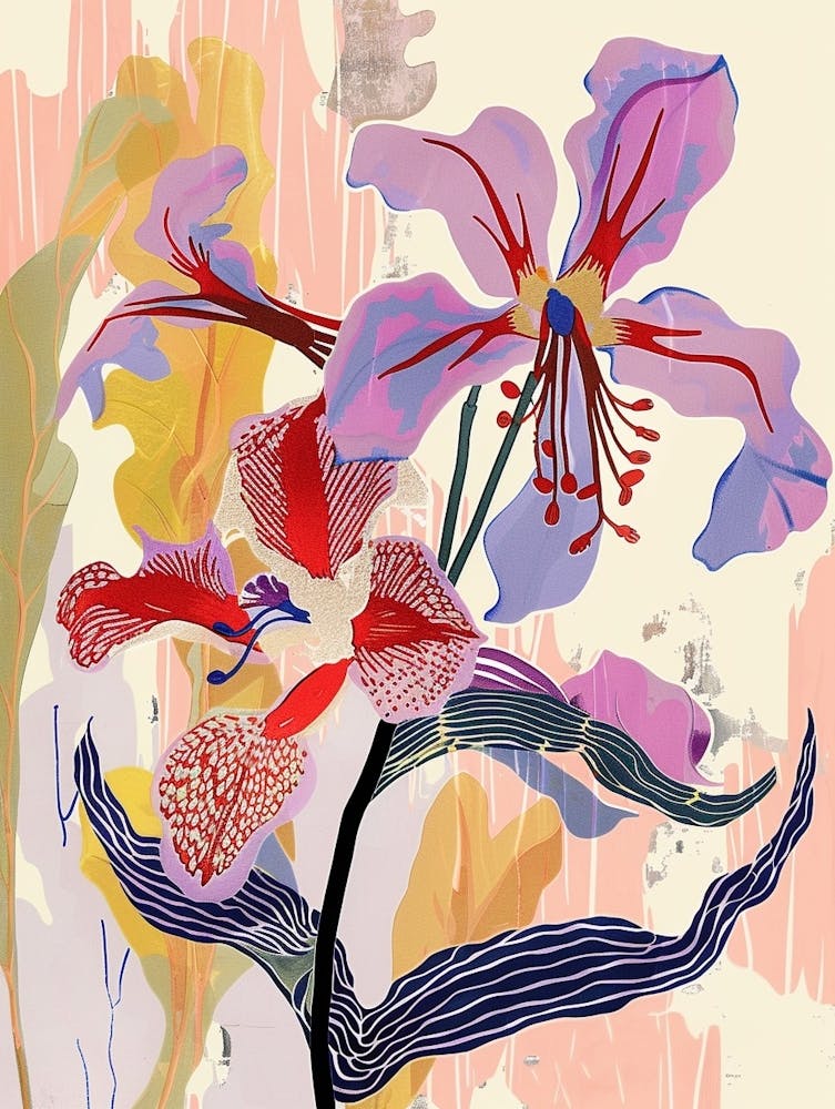 Colourful Flower Illustration Phlox 2