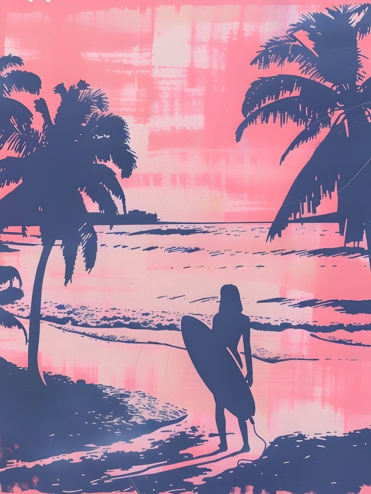 Surfer At Sunset 2