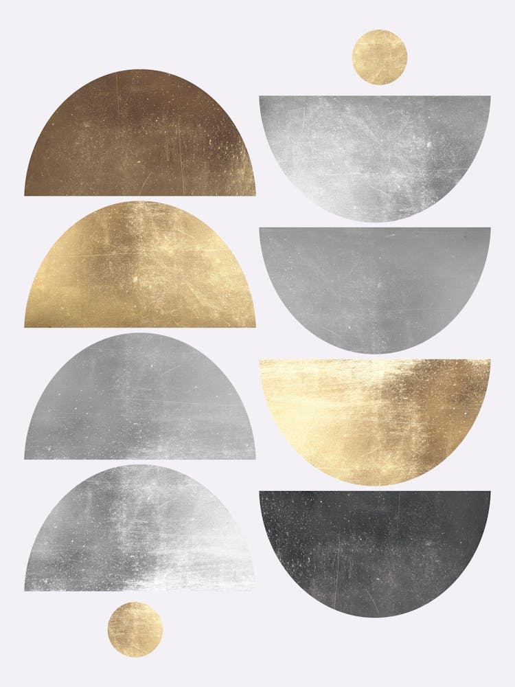 Gold and metal circles 10