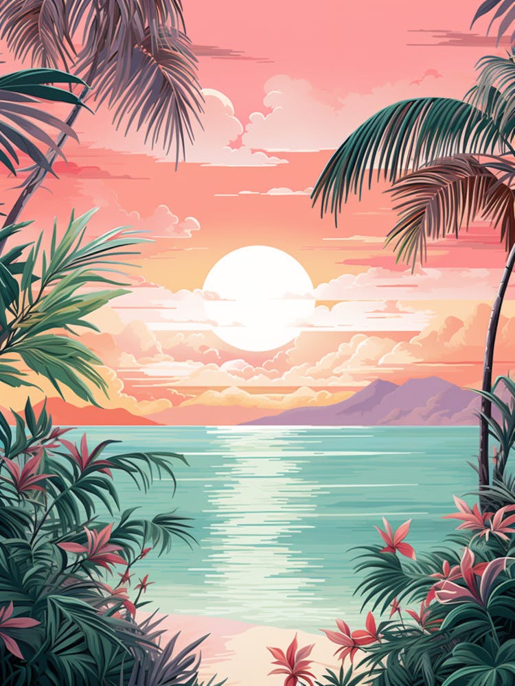 A Canvas Painting Of Whitsunday Islands Australia 3