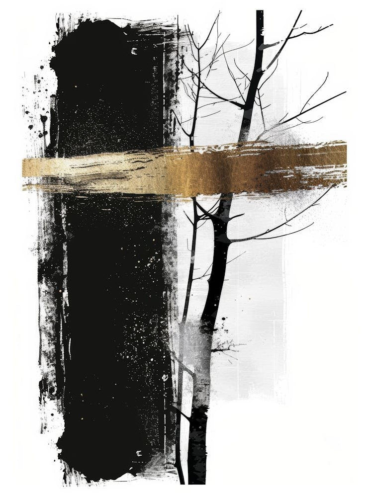 Black And Gold Canvas Print 54