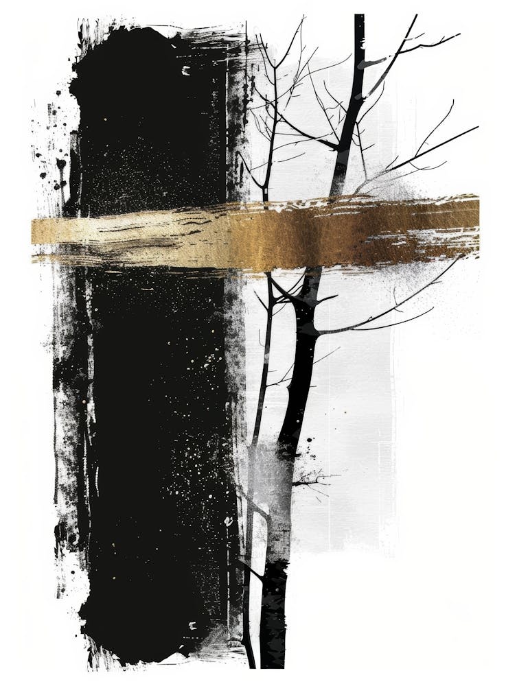 Black And Gold Canvas Print 54