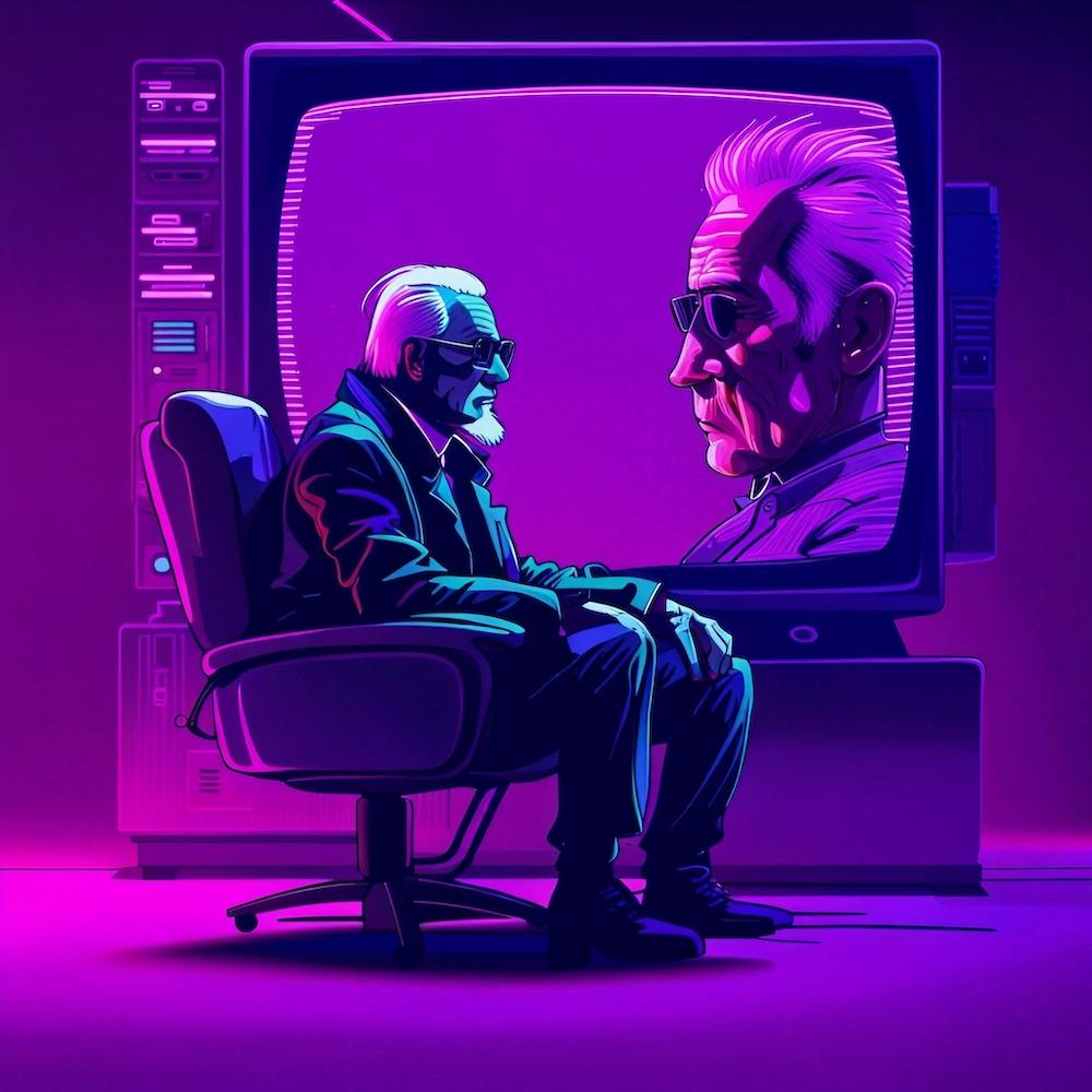 The Architect of the Matrix (Old Man On Screen)