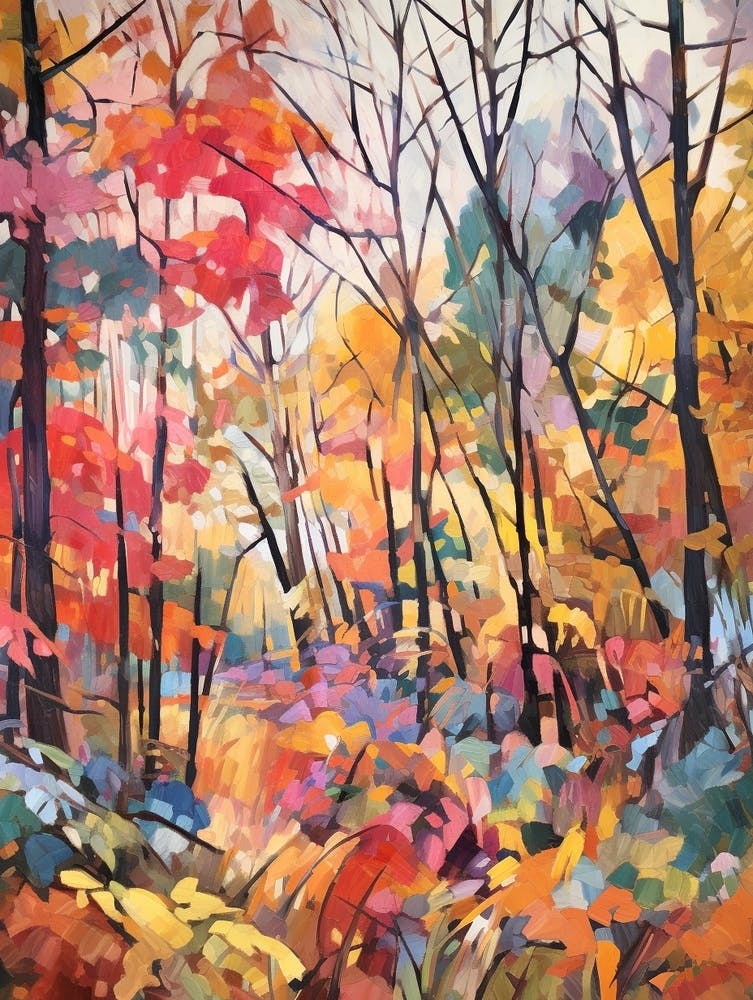 Autumn Gardens Painting Jardin Botanique De Montral Canada 3